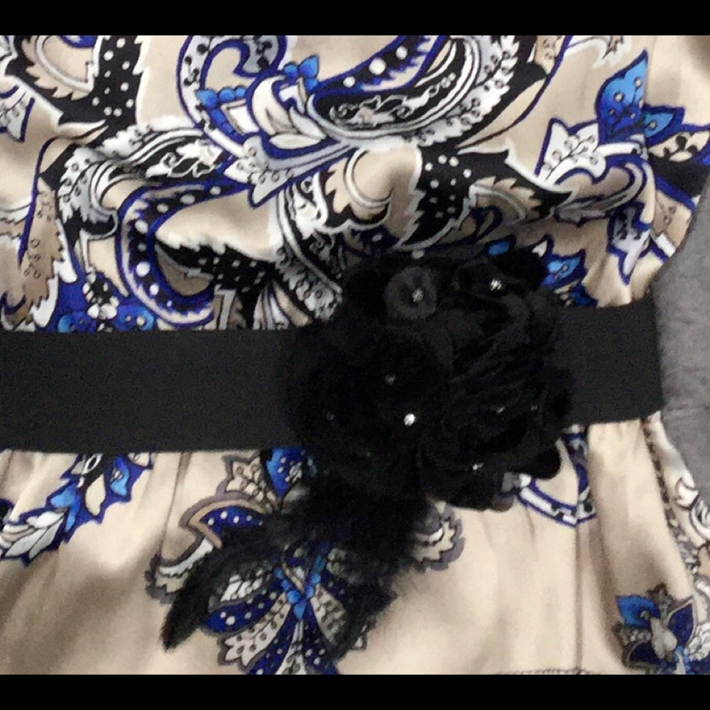 WHBM Black Feathered Belt